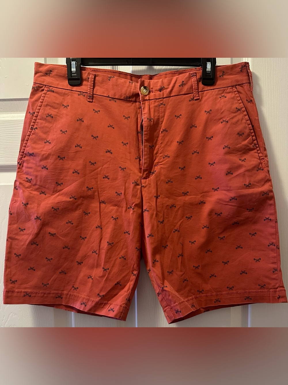 Men's Izod Red Printed Cotton Shorts